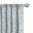 thumbnail image 1 of Ambesonne Leaves Window Curtains, Peppermint Foliage Dot, Each 28" W x 95" L, Slate Blue and Bluegrey, 1 of 5