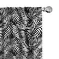 thumbnail image 1 of Ambesonne Leaves Curtains, Black Aloha Leaf Botanical, Pair of 28"x63", Black and White, 1 of 5