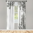 thumbnail image 1 of Ambesonne Leaves Curtains, Broad Leaves Close-up Motif, Pair of 28"x95", Charcoal Grey, 1 of 2