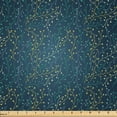 thumbnail image 1 of Ambesonne Leaves Fabric by the Yard Microfiber, Little Buds on Branches, 1 Yard, Dark Blue Green Yellow, 1 of 2
