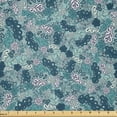 thumbnail image 1 of Ambesonne Leaves Fabric by the Yard Microfiber, Spring Nature Branches, 3 Yards, Pale Mauve Dark Teal, 1 of 2