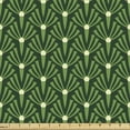 thumbnail image 1 of Ambesonne Leaves Fabric by the Yard Upholstery, Foliage Pattern with Dots, 10 Yards, Green and Cream, 1 of 5