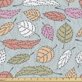thumbnail image 1 of Ambesonne Leaves Fabric by the Yard Upholstery, Pastel Colored Fall Foliage, 1 Yard, Multicolor, 1 of 5
