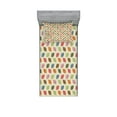 thumbnail image 1 of Ambesonne Leaves Fitted Sheet & Pillow Sham Set, Simplistic Autumn Nature, Twinxl, Multicolor, 1 of 2