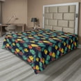 thumbnail image 1 of Ambesonne Leaves Flat Sheet, Colorful Tropical Summer, Queen Size, Multicolor, 1 of 1