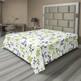 thumbnail image 1 of Ambesonne Leaves Flat Sheet, Coming of the Spring Theme, King Size, Multicolor, 1 of 1