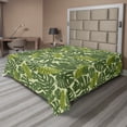 thumbnail image 1 of Ambesonne Leaves Flat Sheet, Exotic Forest Monstera Leaf, California King, Pastel Green Multicolor, 1 of 1