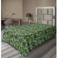 thumbnail image 1 of Ambesonne Leaves Flat Sheet, Jungle Nature Forest, TwinXL Size, Green Multicolor, 1 of 1