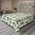 thumbnail image 1 of Ambesonne Leaves Flat Sheet, Vertical Horizontal Plants, California King, Fern Green Apple Green, 1 of 1