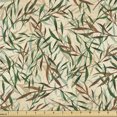 thumbnail image 1 of Ambesonne Leaves Greenery Fabric by the Yard Upholstery, Delicate Leaf Art, 1 Yard, Forest Green Cinnamon, 1 of 1