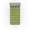 thumbnail image 1 of Ambesonne Leaves Greenery Fitted Sheet, Horizontal Leaf Art, Twin Size, Avocado Green and Fern Green, 1 of 5