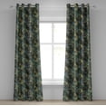 thumbnail image 1 of Ambesonne Leaves Greenery Grommet Curtain, Boho Leafy Pattern, 50"x96", Seafoam Almond Green Teal, 1 of 1