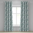 thumbnail image 1 of Ambesonne Leaves Greenery Grommet Curtain, Jungle Fantasy Leaf, 50"x108", Cadet Blue Eggshell, 1 of 1
