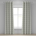 thumbnail image 1 of Ambesonne Leaves Grommet Curtain, Floral Motifs Ornate, 50" x 108", Cream Sage Green, 1 of 6