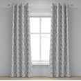 thumbnail image 1 of Ambesonne Leaves Grommet Curtain, Grey Aloha Leaf Botanical, 50"x84", Grey and White, 1 of 5