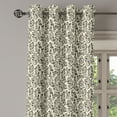 thumbnail image 1 of Ambesonne Leaves Grommet Curtain Single Panel, Abstract Nature Swirls, 50"x60", Cream Dark Taupe, 1 of 5