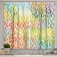 thumbnail image 1 of Ambesonne Leaves Kitchen Curtains, Funky Floral Colorful, 55"x39", Multicolor, 1 of 2
