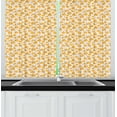 thumbnail image 1 of Ambesonne Leaves Kitchen Curtains, Seasonal Autumn Elements, 55"x45", White Pale Orange, 1 of 1