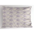 thumbnail image 1 of Ambesonne Leaves Pillow Sham, Antique Style Plants Pattern, 26" X 20", Off White Indigo Cream, 1 of 2