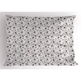 thumbnail image 1 of Ambesonne Leaves Pillow Sham, Retro Rustic Autumn, 36" X 20", Pale Grey and Brown, 1 of 2