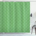 thumbnail image 1 of Ambesonne Leaves Shower Curtain, Wild Meadow Flowers Graphic, 69"Wx75"L, Peacock Green White, 1 of 5