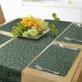 thumbnail image 1 of Ambesonne Leaves Table Runner & Placemats, Continuing Leafy Pattern, Placemat 4 pcs + Runner 14"x72", Hunter Green Green, 1 of 2