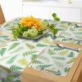 thumbnail image 1 of Ambesonne Leaves Table Runner & Placemats, Tropical Fern Fronds Pattern, Placemat 4 pcs + Runner 16"x90", White and Green, 1 of 2