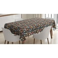 thumbnail image 1 of Ambesonne Leaves Tablecloth Rectangular Table Cover, Birds Foliage Flowers, 60"x84", Multicolor, 1 of 4