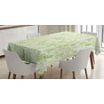 thumbnail image 1 of Ambesonne Leaves Tablecloth Rectangular Table Cover, Foliage Pattern Green Shades, 60"x84", Lime Green Pale Green, 1 of 4