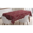 thumbnail image 1 of Ambesonne Leaves Tablecloth Rectangular Table Cover, Foliage Silhouette Motif, 52"x70", Multicolor, 1 of 4