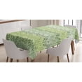 thumbnail image 1 of Ambesonne Leaves Tablecloth Rectangular Table Cover, Venetian Inspired Flora, 52"x70", Green Pale Green, 1 of 4