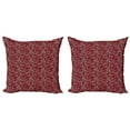 thumbnail image 1 of Ambesonne Leaves Throw Pillow Cover 2 Pack, Foliage Silhouette Motif, 16", Multicolor, 1 of 2
