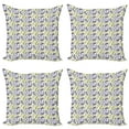 thumbnail image 1 of Ambesonne Leaves Throw Pillow Cover 4 Pack, Abstract Olive Tree Branches, 24", Multicolor, 1 of 2
