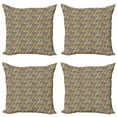 thumbnail image 1 of Ambesonne Leaves Throw Pillow Cover 4 Pack, Ornate Botanical Elements, 18", Mauve Taupe Multicolor, 1 of 2
