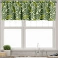 thumbnail image 1 of Ambesonne Leaves Valance Pack of 2, Exotic Forest Monstera Leaf, 54"X18", Pastel Green Multicolor, 1 of 5