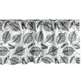thumbnail image 1 of Ambesonne Leaves Window Valance, Birch Detail Sketch Foliage, 42" x 12", White and Charcoal Grey, 1 of 3