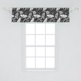 thumbnail image 1 of Ambesonne Leaves Window Valance, Monochrome Style Blossoming Flowers and Dots Tropical Summer Foliage, Curtain Valance for Kitchen Bedroom Decor with Rod Pocket, 54" X 12", Black White, 1 of 2