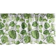 thumbnail image 1 of Ambesonne Leaves Window Valance, Monstera and Fern Foliage, 54" X 18", Green Pale Green White, 1 of 3