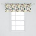 thumbnail image 1 of Ambesonne Leaves Window Valance, Vintage Style Foliage Design Hand Drawn Botany Theme Blossoming Nature Motifs Retro, Curtain Valance for Kitchen Bedroom Decor with Rod Pocket, 54" X 18", Multicolor, 1 of 2