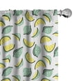thumbnail image 1 of Ambesonne Lemon 4-Panel Curtains, Graphical Vibrant Sour Fruits, 56"x95", Mint Green Charcoal Grey, 1 of 4