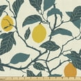 thumbnail image 1 of Ambesonne Lemon Fabric by the Yard Upholstery, Citrus Branches Tree Summer, 1 Yard, Cream Teal Marigold, 1 of 5