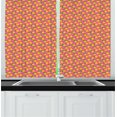 thumbnail image 1 of Ambesonne Lemon Kitchen Curtains, Lemons with Leaves Polka Dots, 55"x45", Burnt Sienna Multicolor, 1 of 1