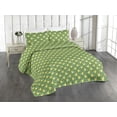 thumbnail image 1 of Ambesonne Lemon Print Quilted Bedspread Set 3 Pcs, Vintage Citrus Pattern, Twin, Fern Green and Yellow, 1 of 4