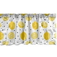 thumbnail image 1 of Ambesonne Lemon Window Valance, Summer Citrus Fruit Polka Dot, 42" x 18", Mustard Charcoal Grey, 1 of 3