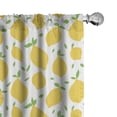 thumbnail image 1 of Ambesonne Lemons Curtains, Modern Summer Themed Tasty, Pair of 28"x63", Lime Green Earth Yellow, 1 of 5