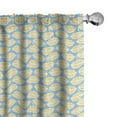 thumbnail image 1 of Ambesonne Lemons Curtains, Tropical Repetitive Pattern, Pair of 28"x84", Sky Blue Earth Yellow, 1 of 4
