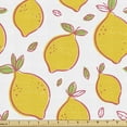 thumbnail image 1 of Ambesonne Lemons Fabric by the Yard Upholstery, Energetic Vibrant Citrus, 5 Yards, Earth Yellow Lime Green, 1 of 5