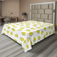 thumbnail image 1 of Ambesonne Lemons Flat Sheet, Detailed Upside, King Size, Black White and Yellow, 1 of 1
