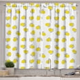 thumbnail image 1 of Ambesonne Lemons Kitchen Curtains, Detailed Upside, 55"x45", Black White and Yellow, 1 of 3