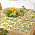 thumbnail image 1 of Ambesonne Lemons Table Runner & Placemats, Energetic Colors Citrus Art, Placemat 4 pcs + Runner 16"x72", Earth Yellow White Green, 1 of 2